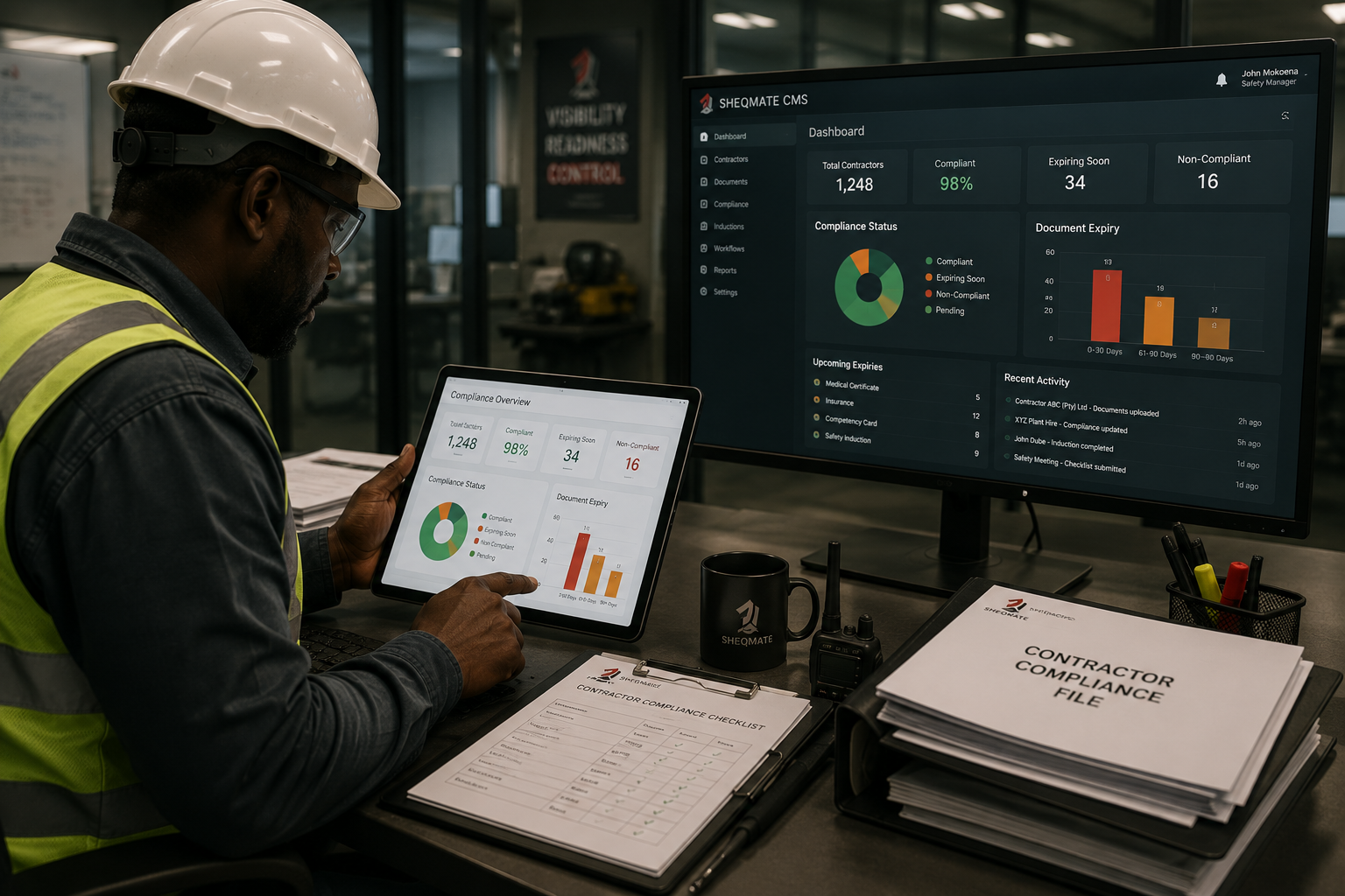 Compliance monitoring dashboard